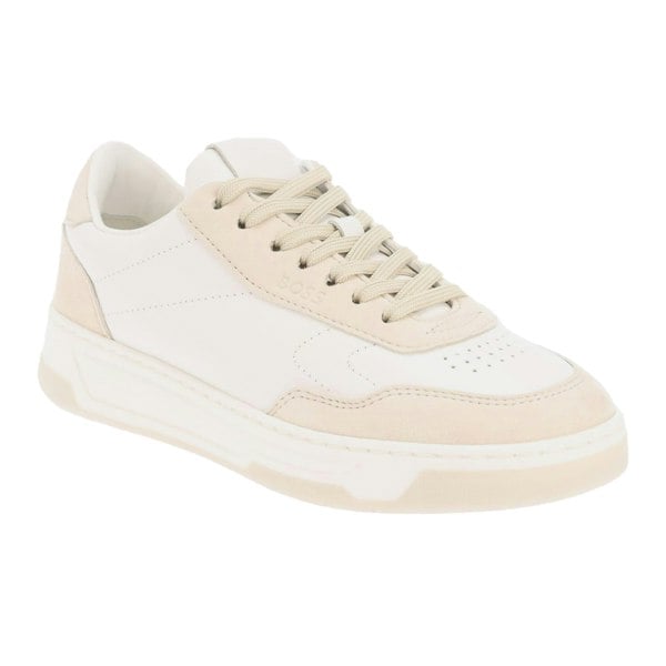 Boss Womens Baltimore Leather Tennis Trainers - White