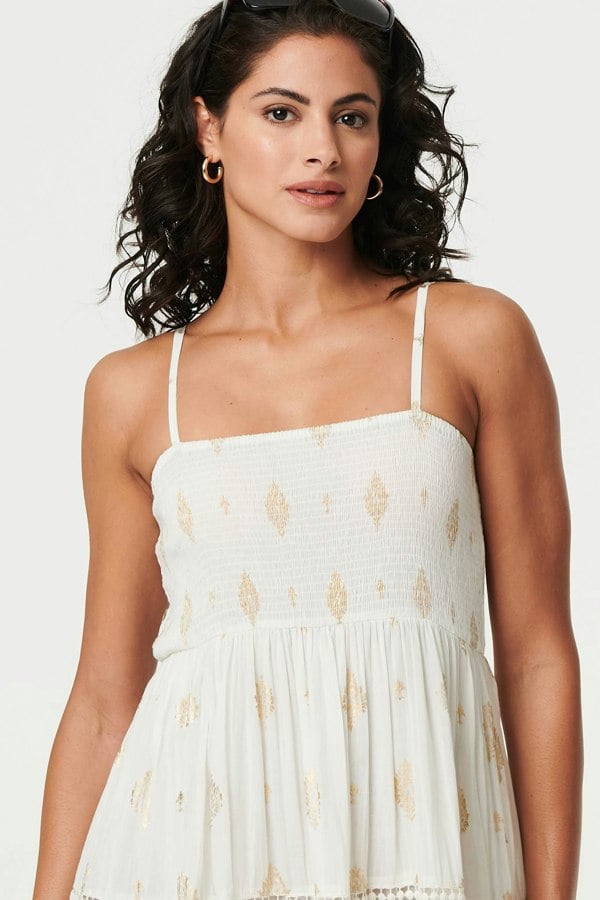 Pink | Ombre Print Tiered Sleeveless Maxi Dress
