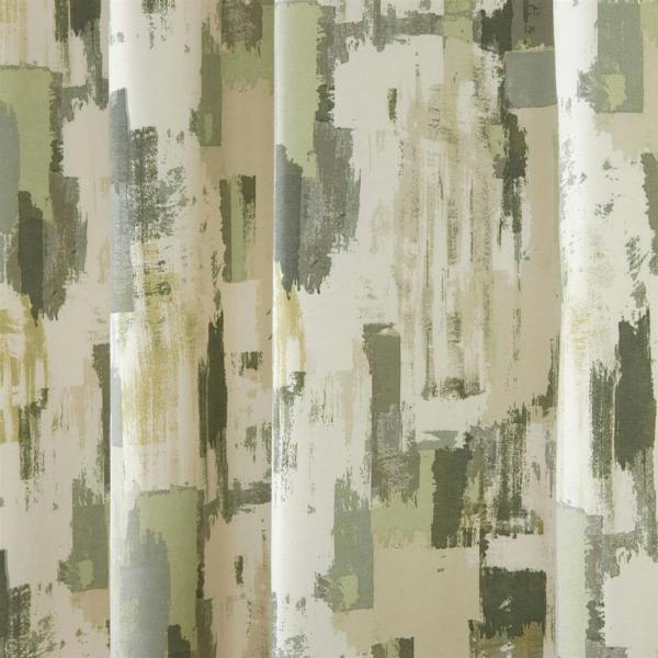 Sundour Bamford Ready Made Floral Eyelet Curtains Fennel