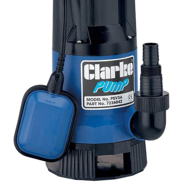 Clarke International Clarke PSV3A 1.5 Inch 400W 133Lpm 8m Head Dirty Water Submersible Pump with Float Switch (230V)