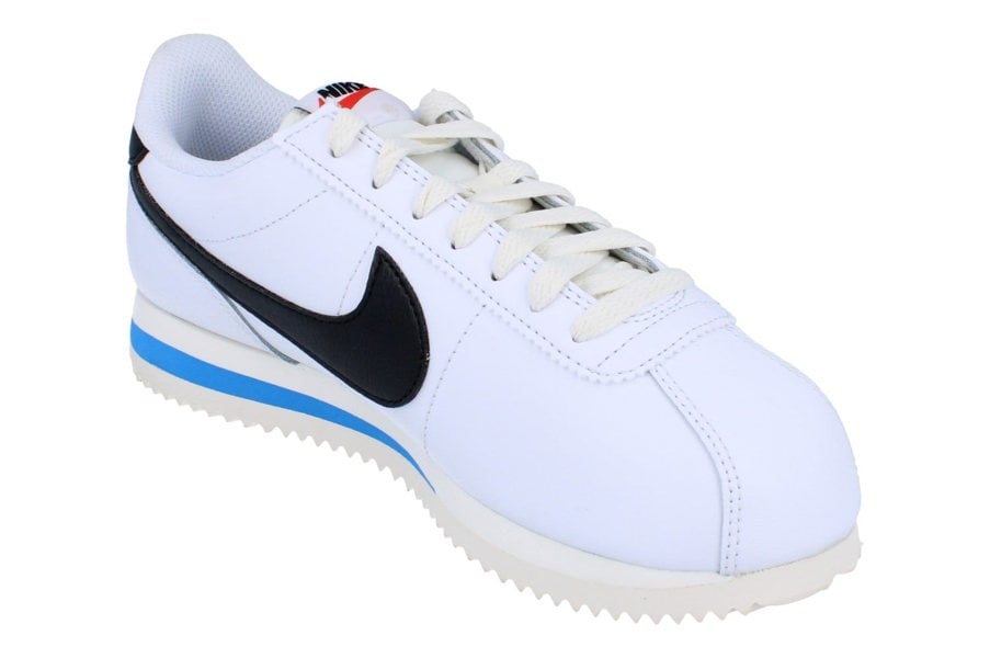 Nike Cortez Womens Trainers Dn1791  100 - White Black Light Photo Blue Sail 100 - Photo 3