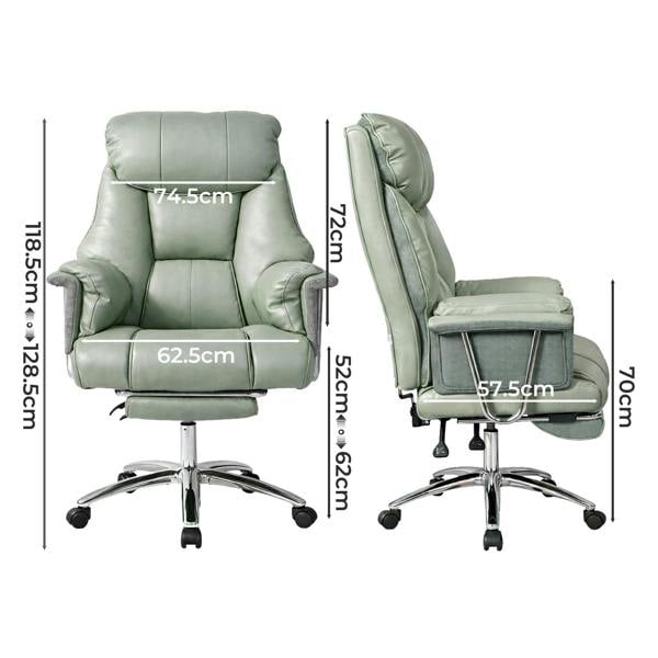Levede Heavy Duty Executive Office Chair Wide Spring Cushion Recliner with Footrest