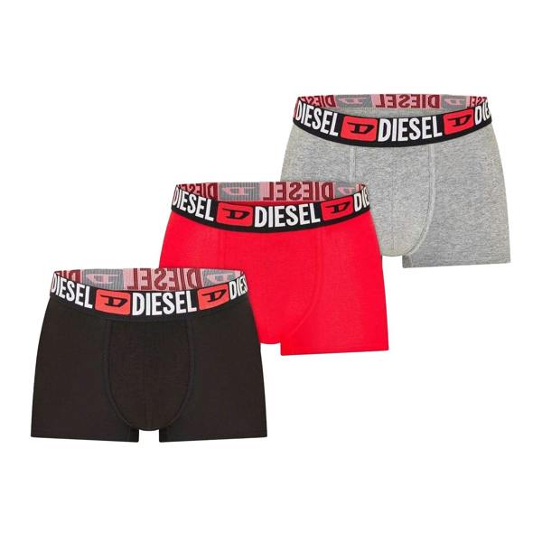Diesel Mens Umbx-Damien Briefs (Pack of 3) - Black/Green/Red - 
