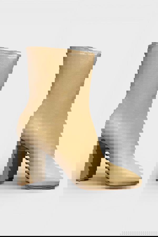 Maison Margiela Cutout Heel Ankle Booties Tan