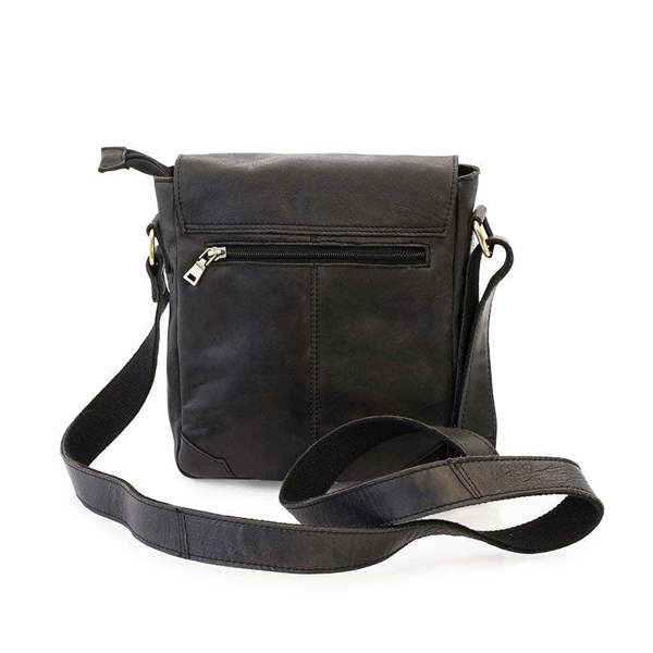 PRIMEHIDE Buckle Leather Messenger Bag For Men