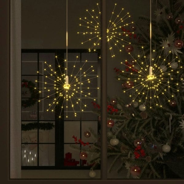 Berkfield Outdoor Christmas Firecrack Light Warm White 20cm 140 LEDs