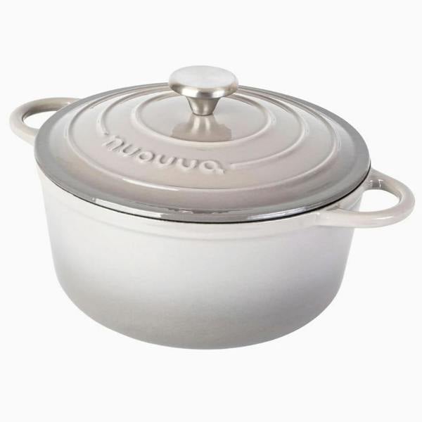 Sourdough By The Sea Large Dutch Oven Cast Iron Casserole Cooking Pot with Lid 4.7L for Sourdough Breadmaking