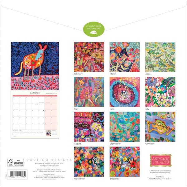 Arthouse Unlimited Calendar 2027, Wall Calendars, Month To View, Art, Gift