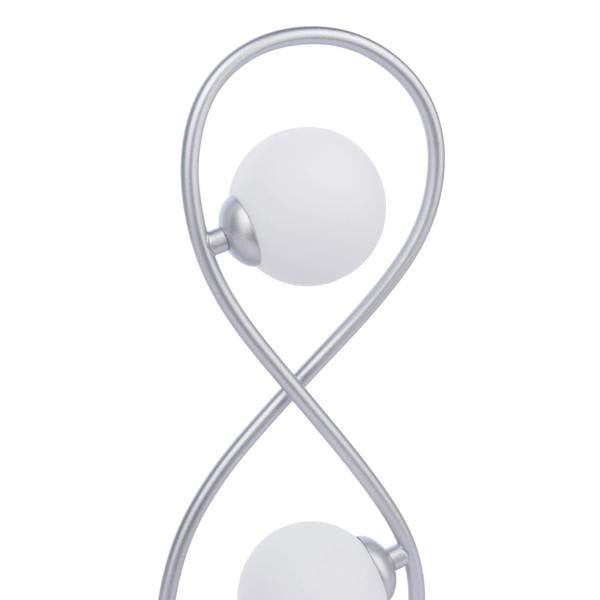 Lena 2 Light Matte Silver Table Lamp