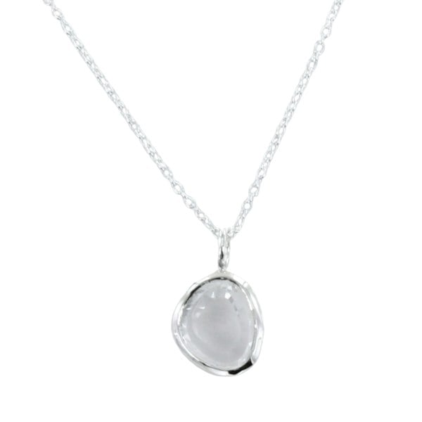 Sterling Silver Birthstone Necklace with Semi-Precious Stone - Reeves & Reeves