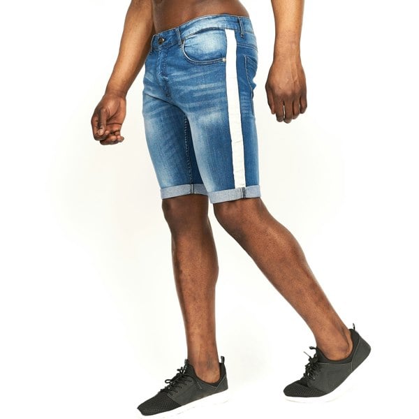 Crosshatch Playmore Denim Shorts Stone Wash