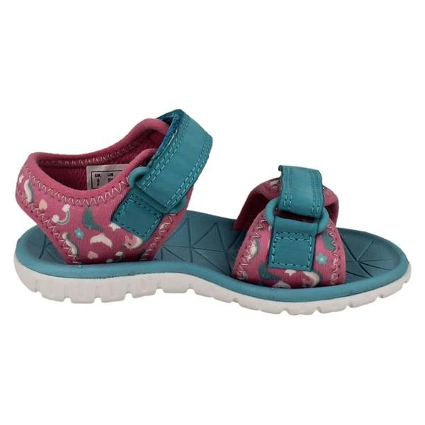 Clarks Kids Clarks Pattern Detailed Adjustable Sandals - Surfing Tide T