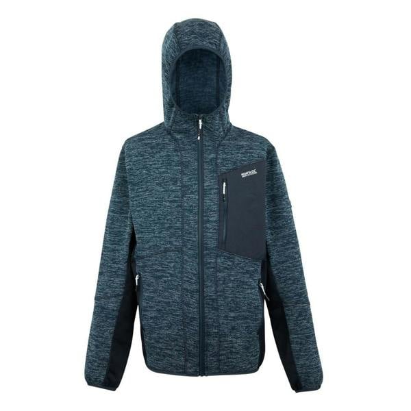 Regatta Mens Alven Full Zip Fleece Jacket - Moonlight Denim/Navy Marl - 