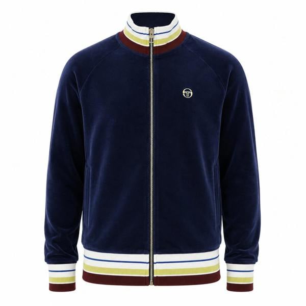 Sergio Tacchini Sartori Velour Track Top Jacket Maritime Blue