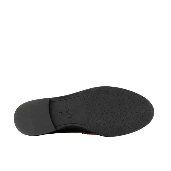 Embassy London Kay - Red & Cream & Black - Women's leather dressy almond toe penny loafer
