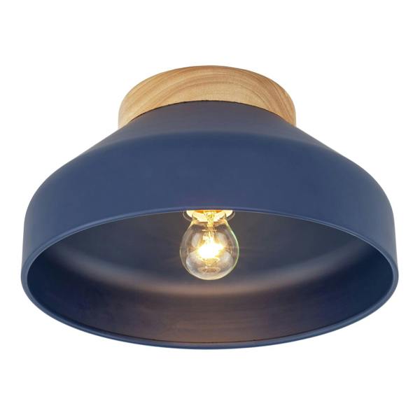 Chic Scandinavian Designed Semi Flush Ceiling Light in Midnight Blue Image 4