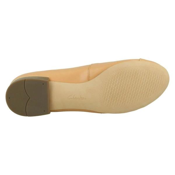 Clarks Ladies Clarks Flat Ballerina Shoes Festival Gold