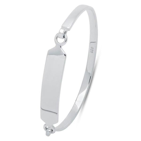 Christopher James of London Sterling Silver Baby ID Bangle With Engraving
