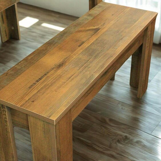 Kosy Koala Modern Dining Table with 4 Black Velvet Chairs and Bench Dining Furniture Set