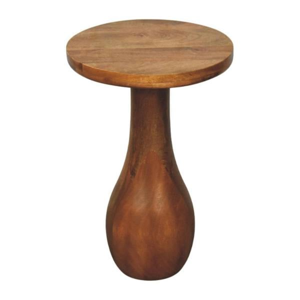 Artisan Furniture Solid Mango wood Curved Base Side Table