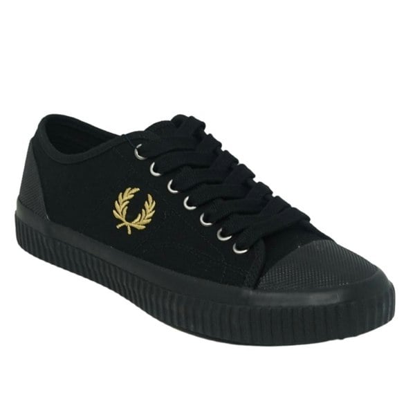 Fred Perry B4365 157 Hughes Low Canvas Trainers - Black