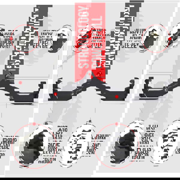 Strongology POWERPULL Lat Bar Pull Down Bar Attachments, Workout Accessory