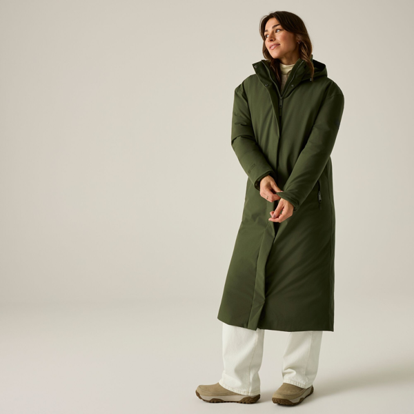 Regatta Womens Janna Waterproof Long Length Insulated Jacket - Dark Khaki