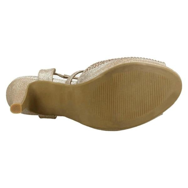 Anne Michelle Ladies Anne Michelle Diamante Buckle Strap Sandals