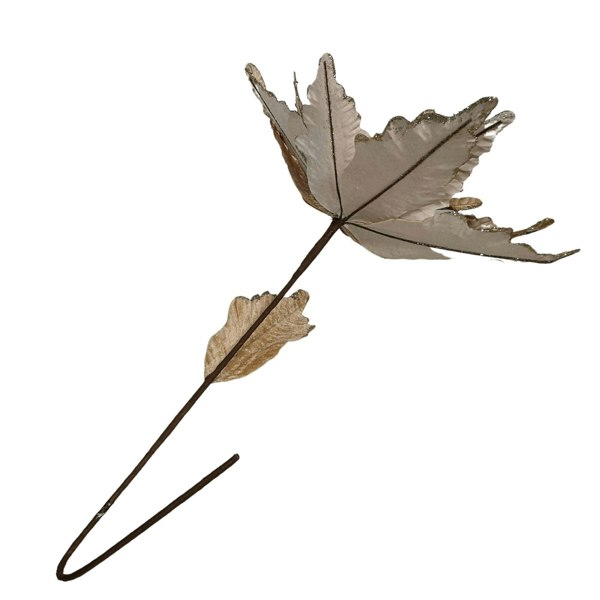 Samuel Alexander 68cm Champagne Gold Velvet Poinsettia Stem Christmas Decoration