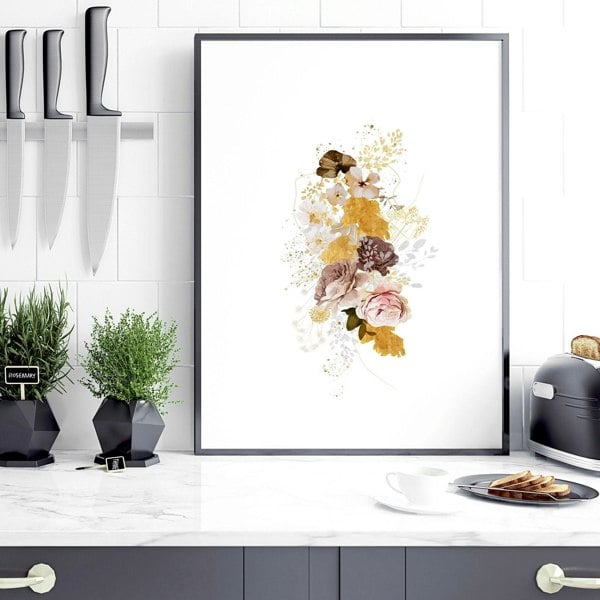 Prints for kitchen wall | set of 3 framed wall art