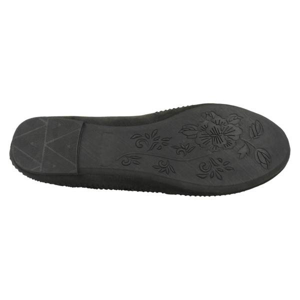 Spot On Ladies Spot On Flat Diamante Ballerinas