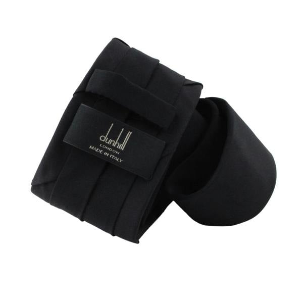 Dunhill luxurious matt silk tie with layered pleat detailing