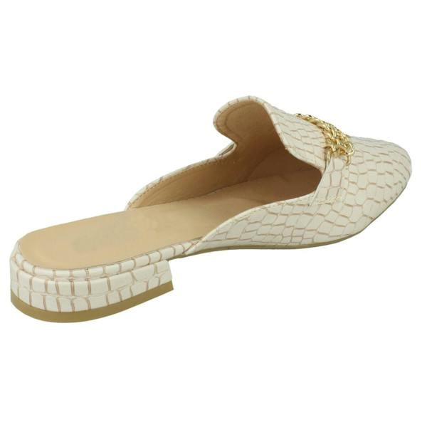Spot On Ladies Spot On Wide Fit Open Back Mules F80536