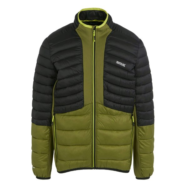 Regatta Men's Leedre Colour Block Hybrid Jacket - Nephrite Green/Black