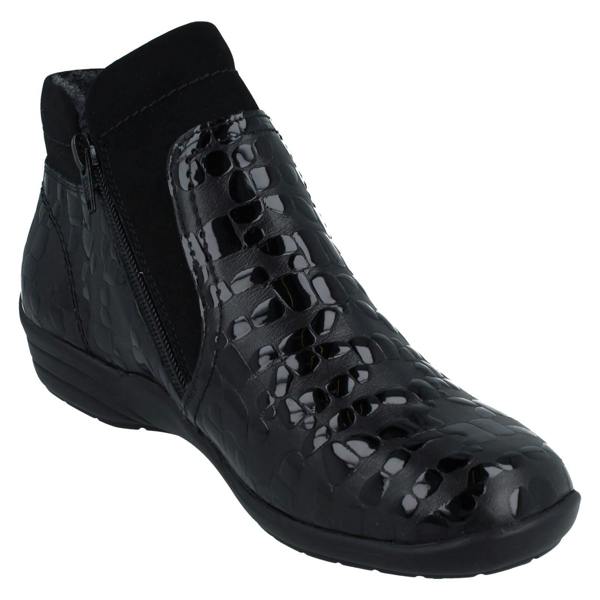Remonte Ladies Remonte Wide, Double Zip Ankle Boots R7677