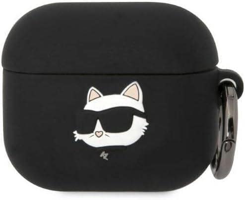 Karl Lagerfeld Silicone Cover for Airpods 3 Black - KLA3RUNCHK