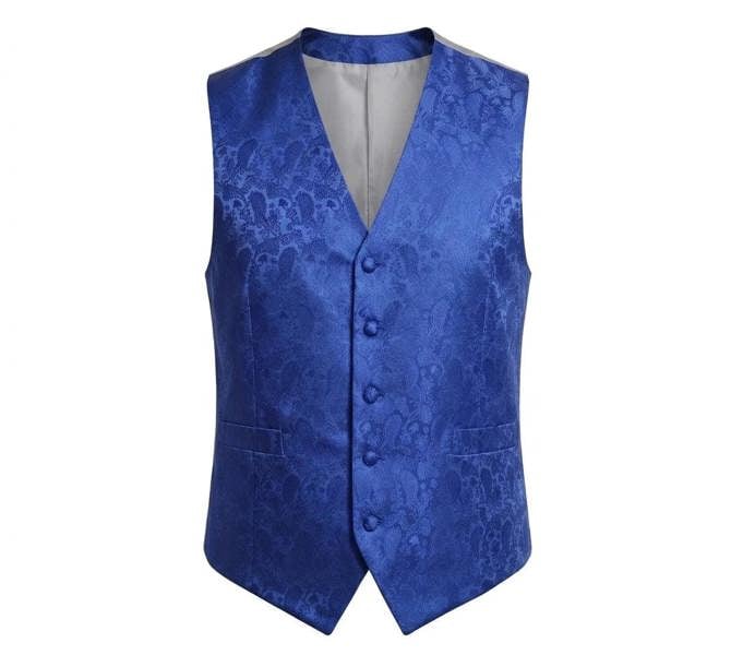 TruClothing Men's Paisley Floral 3 Piece Bow Tie Hankie Waistcoat Set