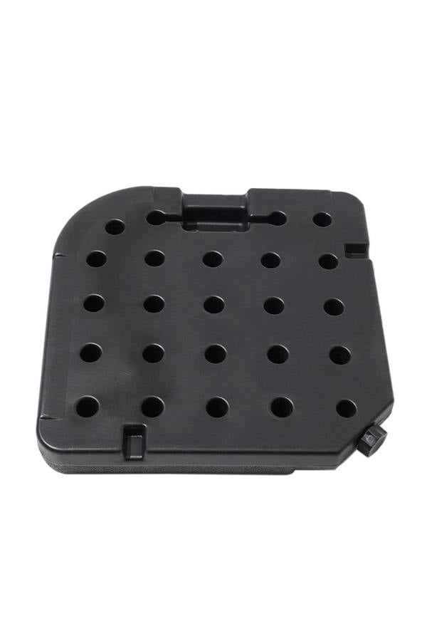 Living and Home Black HDPE Square Cantilever Parasol Base Weight - 4pc 48mm Portable Garden Umbrella Base,60/80KG Fillable for Parasols