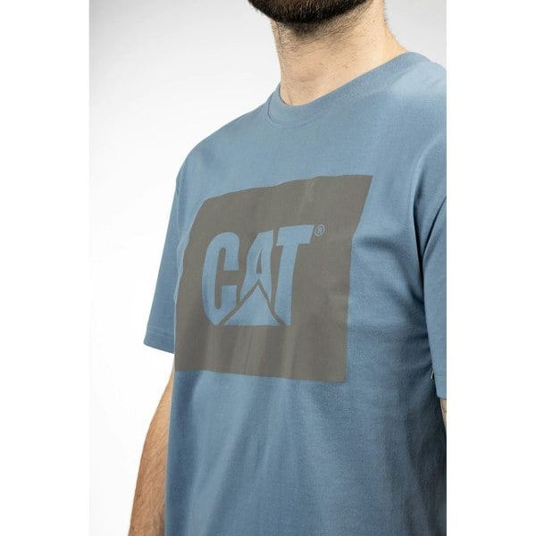 Caterpillar Graphic Cotton Men's Blue T-Shirt
