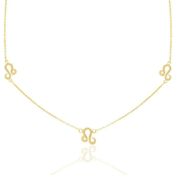 Say It With Leo Necklace - Yellow Gold Plated