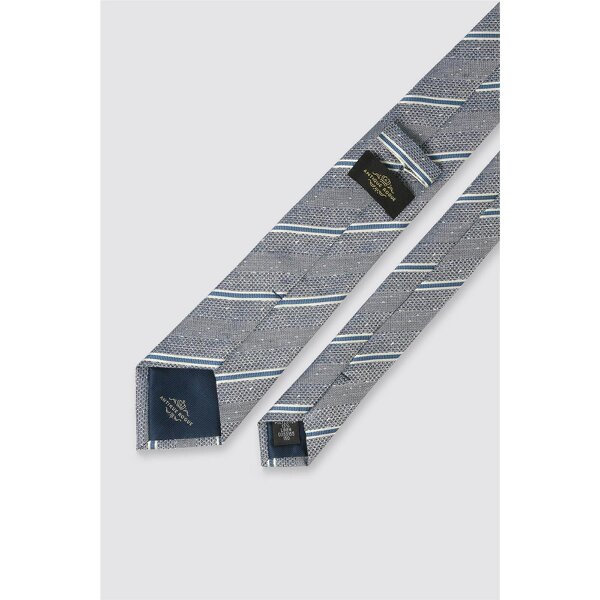 Antique Rogue Blue Textured Stripe Tie