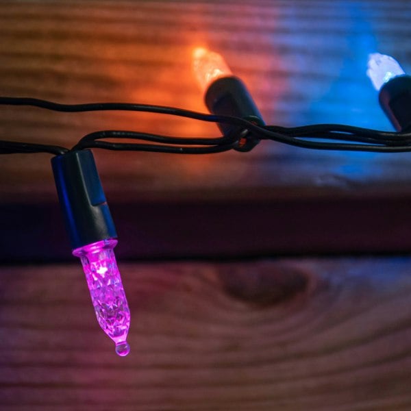 Samuel Alexander 7.5m 300 LED Multi-Action Christmas Fairy Cap String Lights with Timer in Rainbow