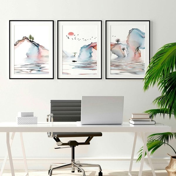 Prints for Office walls | set of 3 framed wall art