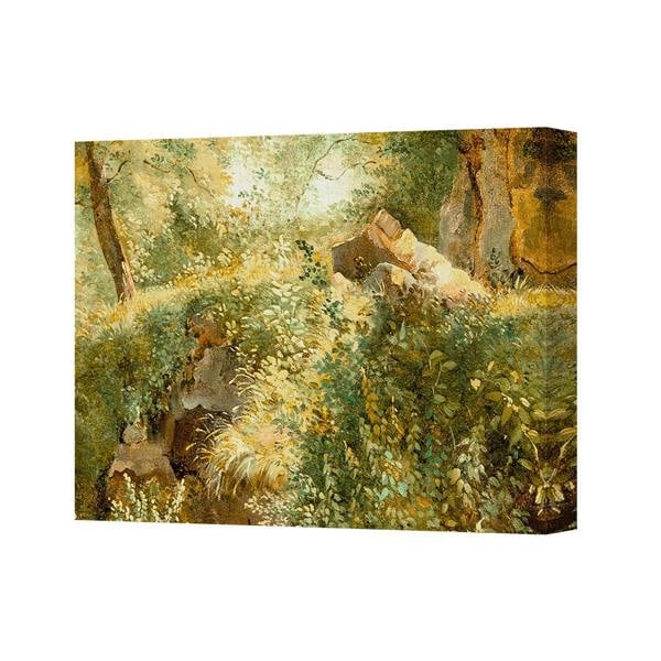 Benjamin Tate Design Premium Contemporary Landscape Canvas Print With Deep Wooden Frame