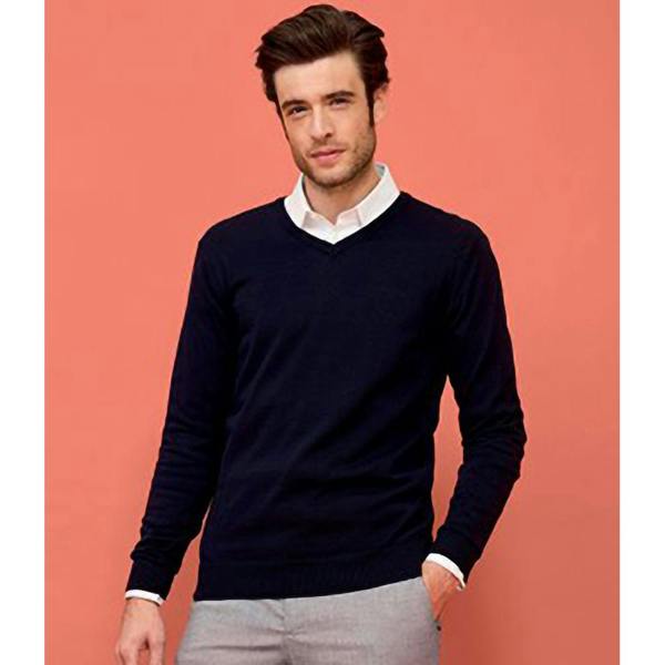 SOLS Mens Galaxy V Neck Sweater - Black
