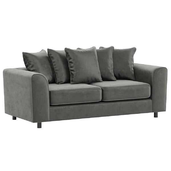 Furnishings For Less Brooklyn Full Foam Plush Velvet 3 Seater