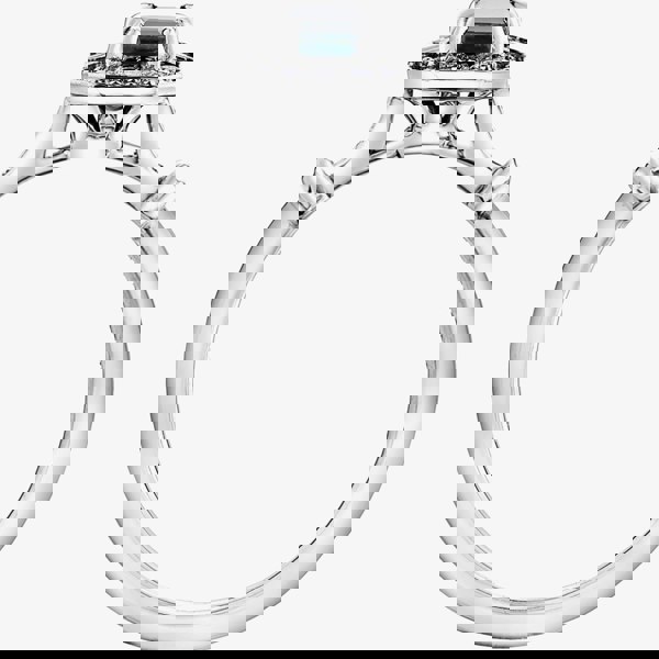 T. H. Baker 9ct White Gold Sapphire 0.08ct Diamond Ring 4376WG-10SAP