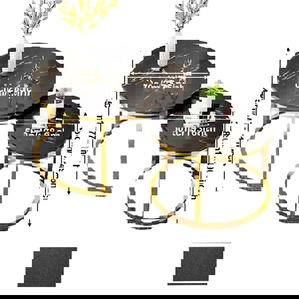 Havendro Nesting Coffee Tables Set of 2 Round Stacking Sofa Side Tables for Living Room