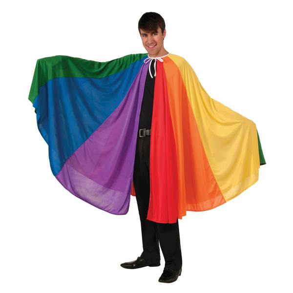 Bristol Novelty Unisex Adults Rainbow Cape - Rainbow - 