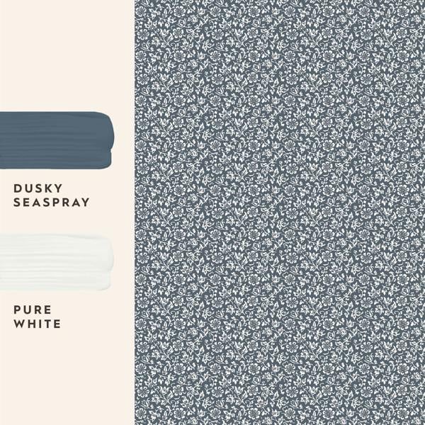 Laura Ashley Sweet Alyssum Denim Blue Wallpaper